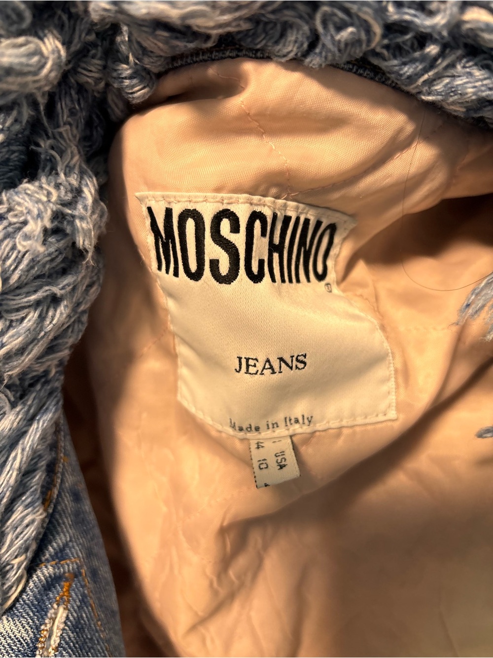 Vintage Moschino denim jean jacket size 10 - Picture 5 of 7